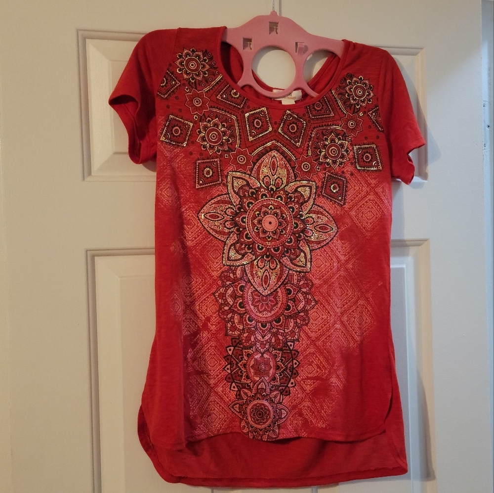 Madison and Berkeley Red Mandala Tee